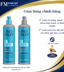 Cặp dầu gội, dầu xả Tigi Recovery màu xanh 970ml