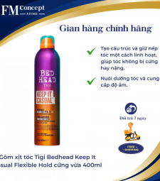 Gôm xịt tóc Tigi Bedhead Keep It Casual Flexible Hold cứng vừa 400ml Gôm xịt tóc Tigi Bedhead Keep It Casual Flexible Hold cứng vừa 400ml