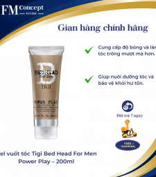 Gel vuốt tóc Tigi Bed Head For Men Power Play – 200ml giữ nếp mạnh, cứng không gây bết tóc