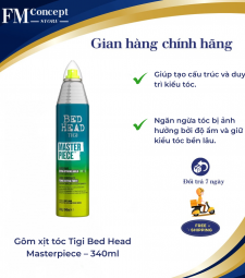 Gôm xịt tóc Tigi Bed Head Masterpiece – 340ml, giữ nếp, ngăn ngừa độ ẩm.