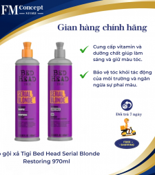 Bộ gội xả Tigi Bed Head Serial Blonde Restoring 970ml Bộ gội xả Tigi Bed Head Serial Blonde Restoring 970ml