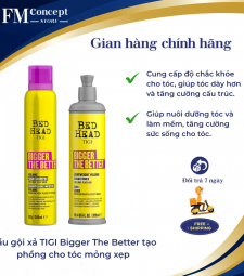 Dầu gội xả TIGI Bigger The Better tạo phồng cho tóc mỏng xẹp Dầu gội xả TIGI Bigger The Better tạo phồng cho tóc mỏng xẹp