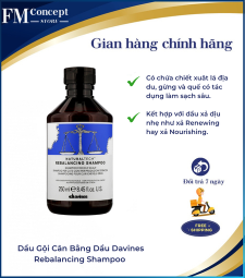 Dầu gội Davines Rebalancing Shampoo, làm sạch sâu và điều chỉnh hoạt động các tuyến dầu