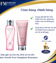 Dầu gội xả cho tóc khô xơ hư tổn Milbon Jemile Fran Heatgloss Shampoo 200ml