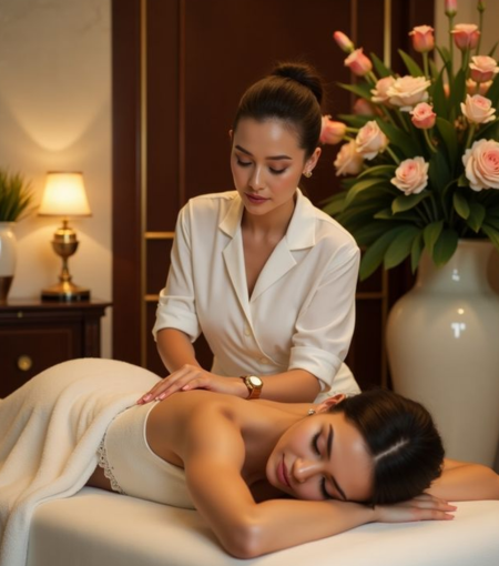 Massage toàn thân tinh dầu thảo dược 