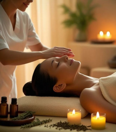Massage đầu, vai, gáy