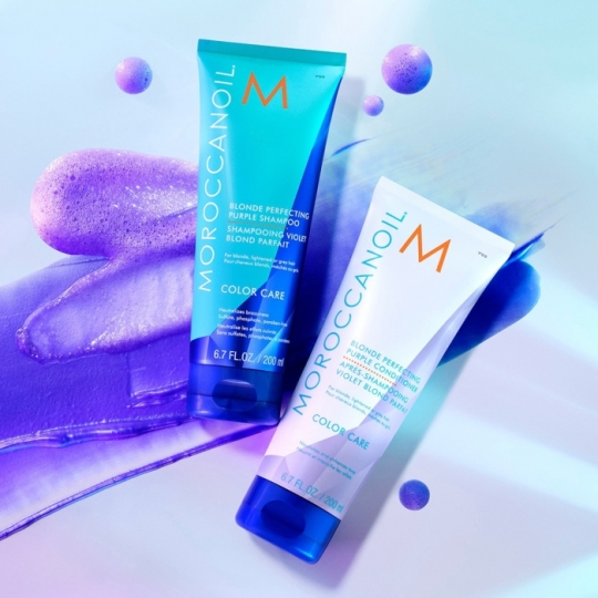 Dầu gội tím khử vàng Moroccanoil Blonde Perfecting Purple 200ML