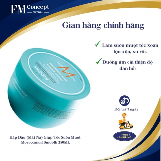 Mặt nạ Moroccanoil Smoothing 250ml - Kem hấp suôn mượt Smoothing Mask dành cho tóc rối và khó vào nếp