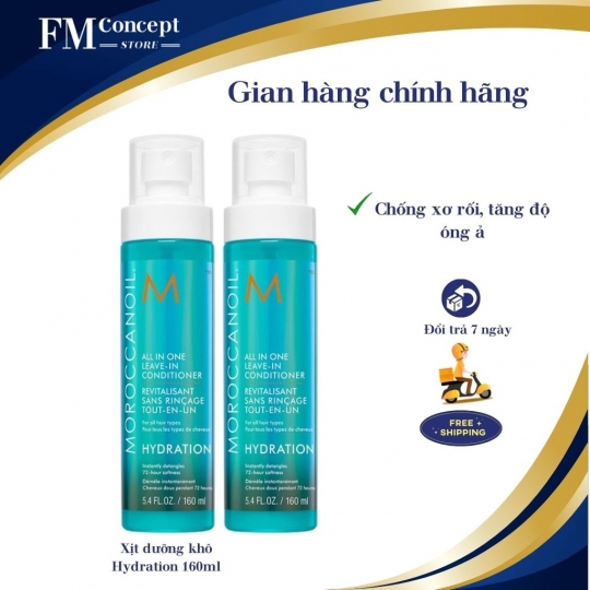 Xịt dưỡng khô Hydration -160ml - Dưỡng ẩm dành cho mọi loại tóc