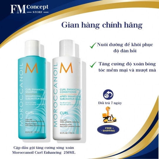 Dầu gội xả dành cho mọi loại tóc xoăn MOROCCANOL 250ml 