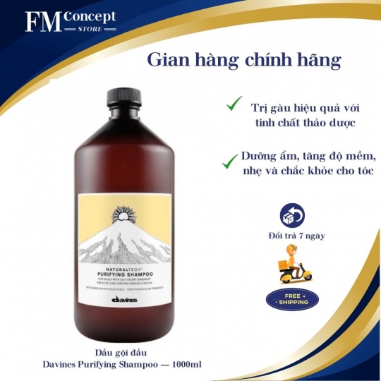 Dầu gội đầu Davines Purifying Shampoo tinh chất thảo dược 