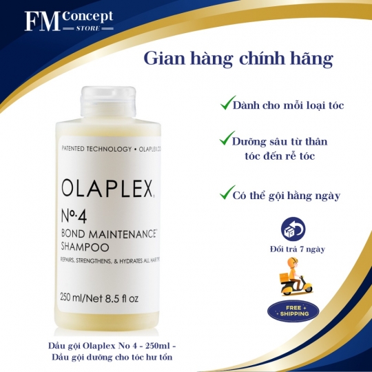 Dầu gội Olaplex No 4 - 250ml - Dầu gội dưỡng cho tóc hư tổn