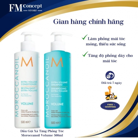Dầu gội, dầu xả tăng phồng Moroccanoil Extra Volume 500ml