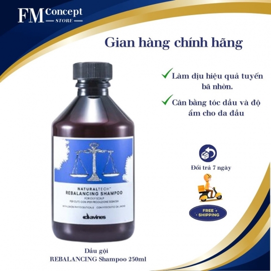 Dầu gội Davines Rebalancing Shampoo, làm sạch sâu và điều chỉnh hoạt động các tuyến dầu