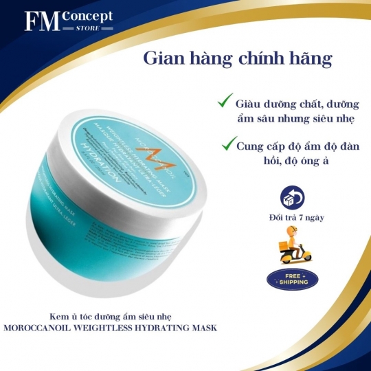 Dầu hấp dưỡng ẩm siêu nhẹ Weightless Hydrating Mask