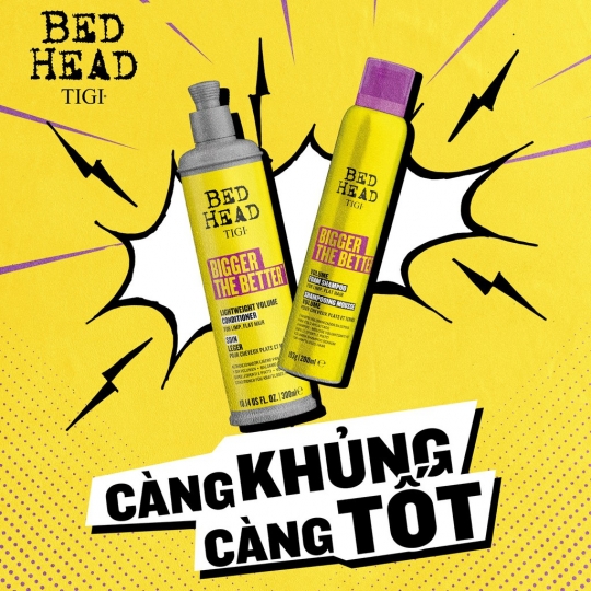Bộ dầu gội, dầu xả tạo phồng tóc Tigi Bed Head Bigger The Better Volume Shampoo & Conditioner Bộ dầu gội, dầu xả tạo phồng tóc Tigi Bed Head Bigger The Better Volume Shampoo & Conditioner