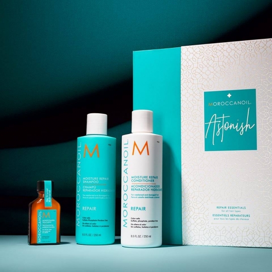 Dầu gội, dầu xả phục hồi hư tổn Maroccanoil Moisture Repair dành cho tóc yếu và hư tổn 250ml