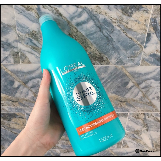 Dầu gội L'oreal Hair Spa Deep Nourishing shampoo suôn mượt cho tóc khô 1500ml 