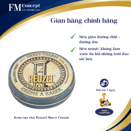 Kem cạo râu Reuzel Shave Cream Cao cấp