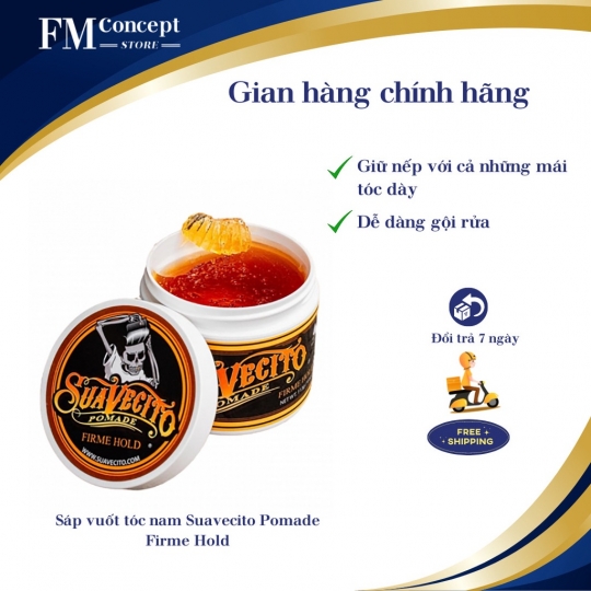 Sáp Vuốt Tóc Suavecito Firme Hold Pomade 113g