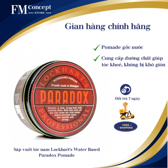 Sáp vuốt tóc nam Lockhart's Water Based Paradox Pomade