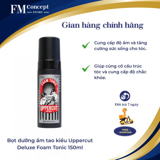 Bọt dưỡng ẩm tao kiểu Uppercut Deluxe Foam Tonic 150ml [ New ]