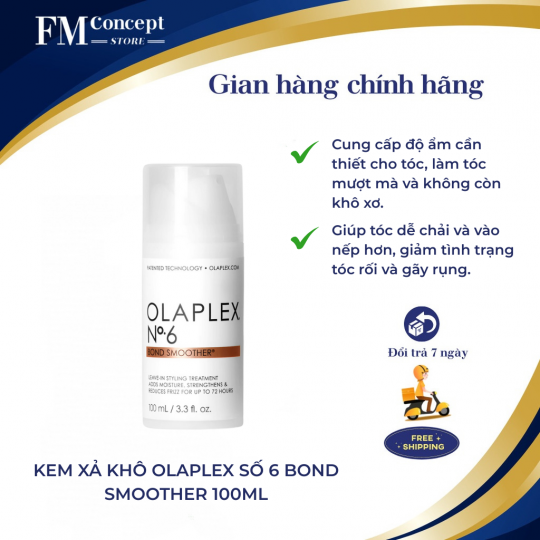 KEM XẢ KHÔ OLAPLEX SỐ 6 BOND SMOOTHER 100ML