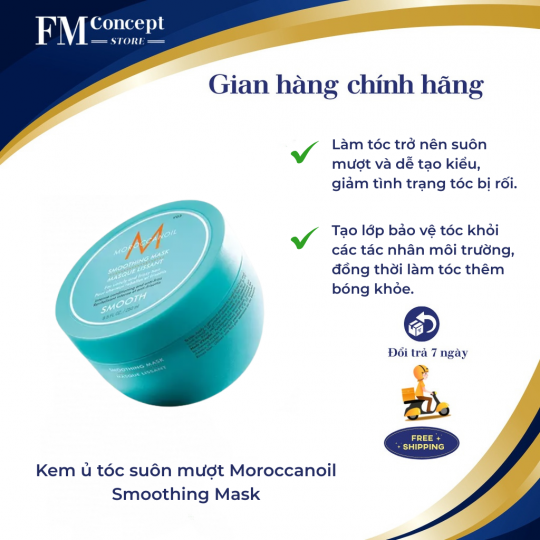 Kem ủ tóc suôn mượt Moroccanoil Smoothing Mask