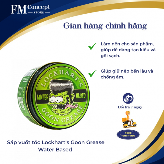 Sáp vuốt tóc Lockhart's Goon Grease Water Based 