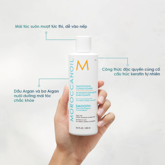 Dầu gội, xả suôn mượt MOROCCANOIL Smoothing 500ml 