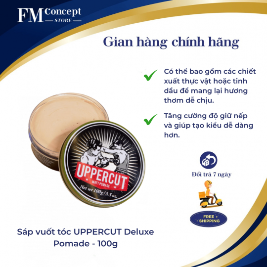 Sáp vuốt tóc UPPERCUT Deluxe Pomade - 100g