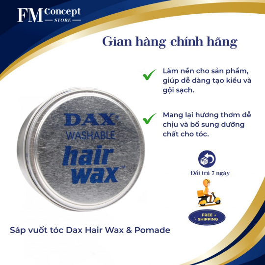 Sáp vuốt tóc Dax Hair Wax & Pomade