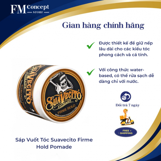 Sáp Vuốt Tóc Suavecito Firme Hold Pomade 