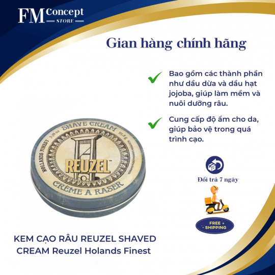 KEM CẠO RÂU REUZEL SHAVED CREAM Reuzel Holands Finest 