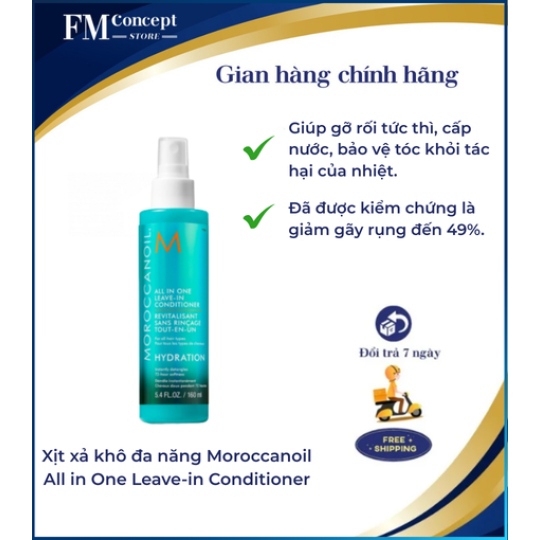 Xịt xả khô đa năng Moroccanoil All in One Leave-in Conditioner 160ml