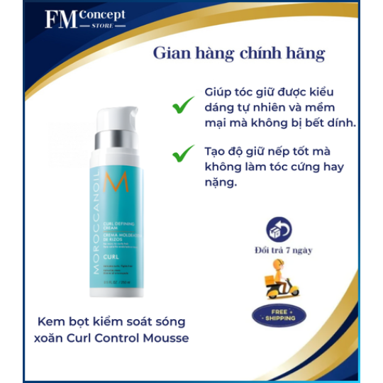 Kem bọt kiểm soát sóng xoăn Curl Control Mousse 300g