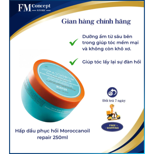 Hấp dầu phục hồi Moroccanoil repair 250ml