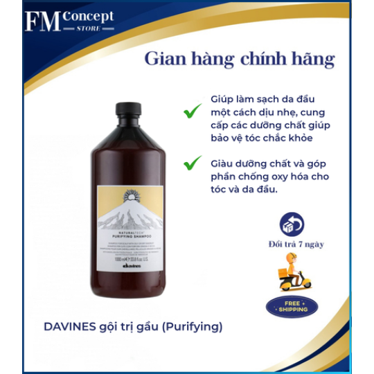 Dầu Gội Trị Gàu Davines Purifying Shampoo