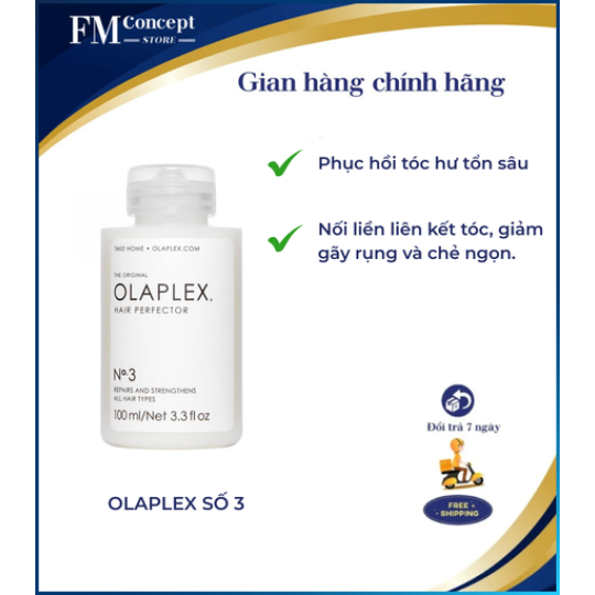 Kem ủ phục hồi tóc Olaplex No 3 - 100ml - Cho mái tóc mềm mượt