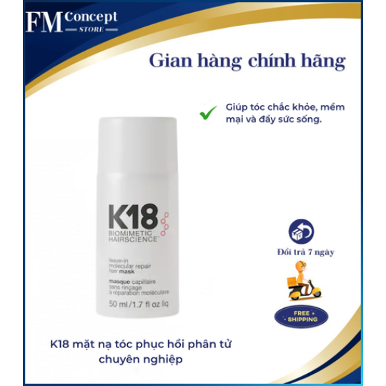 K18 mặt nạ tóc phục hồi phân tử chuyên nghiệp