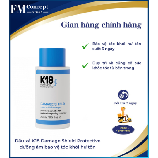 Dầu xả K18 Damage Shield Protective dưỡng ẩm bảo vệ tóc khỏi hư tổn
