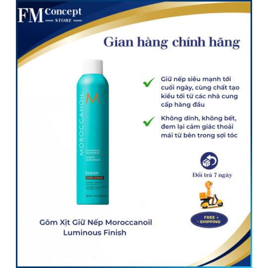 Gôm Xịt Giữ Nếp Moroccanoil Luminous Finish 