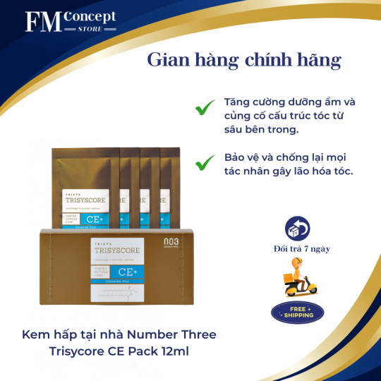 KEM HẤP TẠI NHÀ NUMBERTHREE TRISYCORE CE PACK 12ML *4