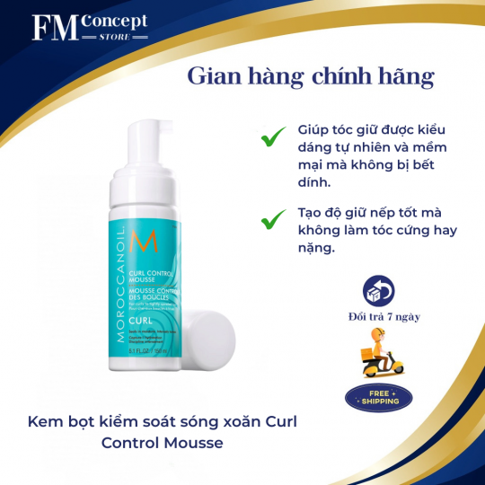 Kem bọt kiểm soát sóng xoăn Curl Control Mousse
