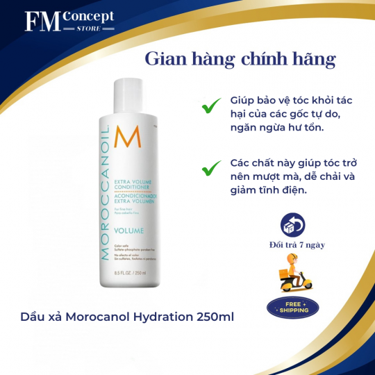 Dầu xả Morocanol Hydration 250ml 